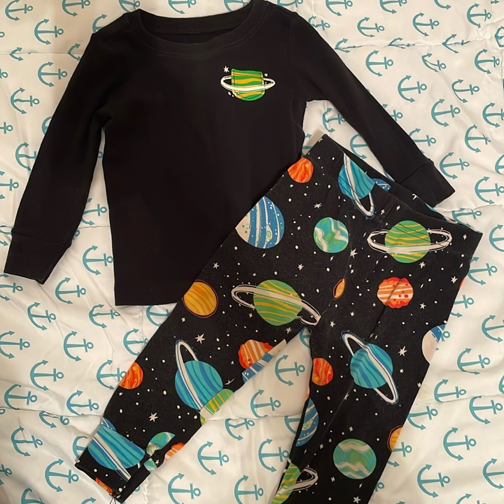 Toddler space pajama set